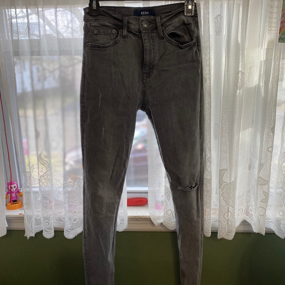 Dark Gray Aeropostale Skinny Jeans
